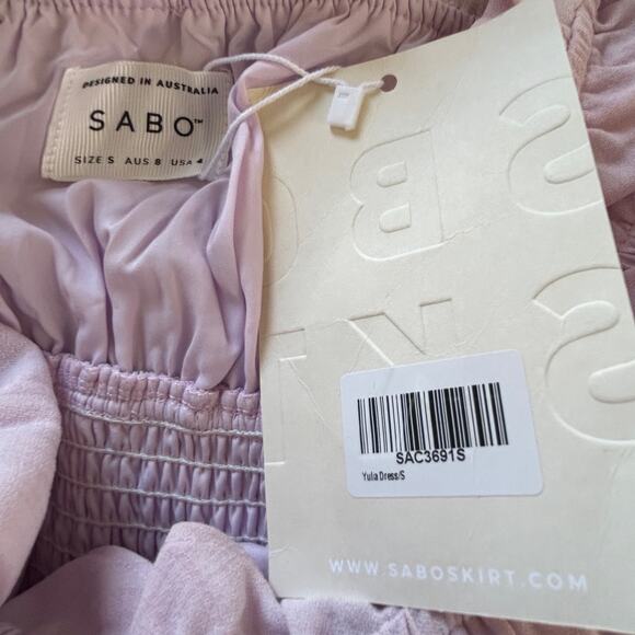 Sabo Yulia Dress Small Lilac Purple Ruffle Cottagecore Coquette Feminine NWT - Picture 14 of 16
